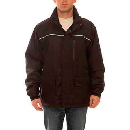 TINGLEY Icon LTE„¢ Jacket, Size Men's Medium, Attached Hood, Black J27113.MD